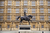 Fototapeta Londyn - LONDON, WESTMINSTER, UK - APRIL 05, 2014 Houses of Parliament 