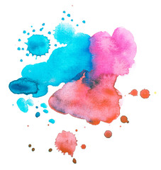 Wall Mural - colorful retro vintage abstract watercolour / aquarelle art hand