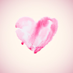 Wall Mural - watercolor heart vector illustration