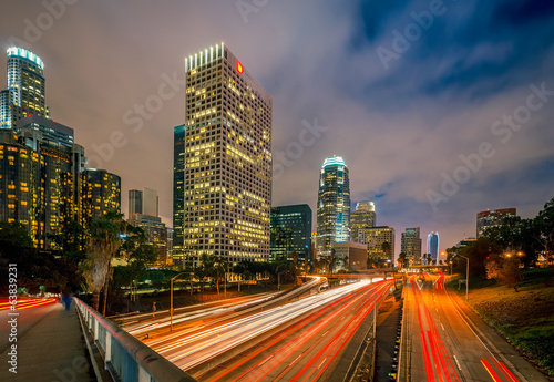 Naklejka samoprzylepna Los angeles w nocy
