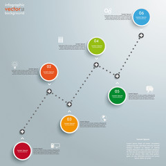 Wall Mural - timeline successful chart circles