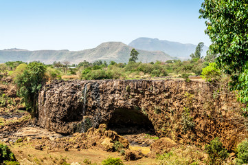 Wall Mural - Dried-up riverbed Blue Nile Falls