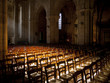 Sun shines inside an empty church in France