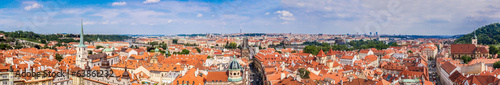 Obraz na płótnie canvas czteroczęściowy "tetraptyk" Karlov lub Charles Bridge w Pradze w lecie