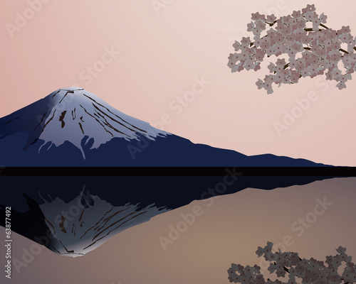 Fotoboard na płycie Mount Fuji