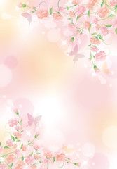 Naklejka na meble カーネーションと蝶