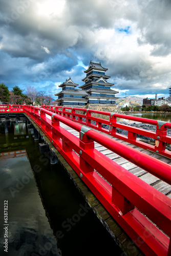 Fotoboard na płycie Zamek matsumoto, japonia