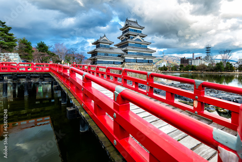 Fotoboard na płycie Zamek matsumoto, japonia