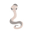 Grey snake cartoon - Vector