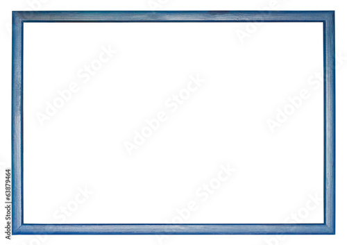 Fotografía narrow blue wooden picture frame
