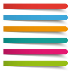 Canvas Print - 6 colored round banners long