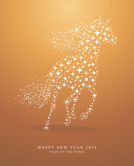 Wall Mural - Happy New Year of horse 2014