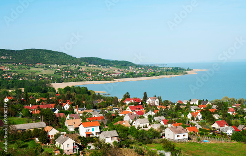 Little village at Lake Balaton, Hungary Obraz na płótnie