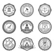 © Macrovector - Law labels set