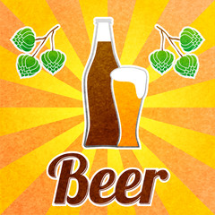 Sticker - Beer bottle poster