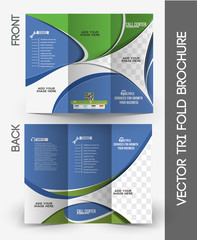 Sticker - tri-fold call center mock up & brochure design