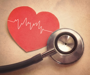 heart and stethoscope