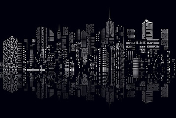 Wall Mural - cityscape windows reflect