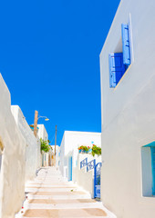 typical cycladitic scene in Langada of Amorgos island in Greece