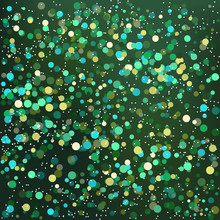 Abstract Green Dots Seamless Pattern