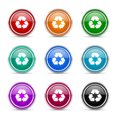 Aufkleber - recycling icon vector set