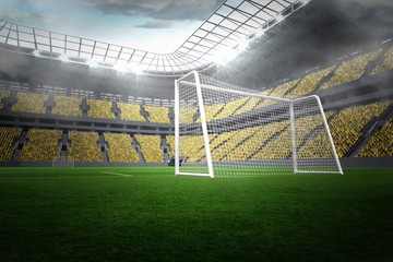 Poster - Large football stadium with lights
