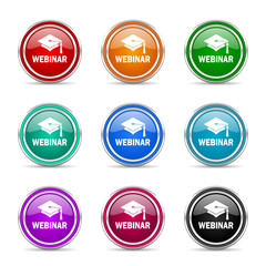 Aufkleber - webinar icon vector set