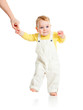 © Andrey Kuzmin - baby first step isolated studio shot