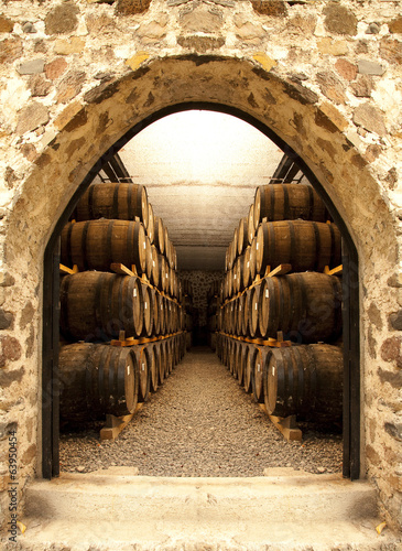 Naklejka dekoracyjna Wine barrels