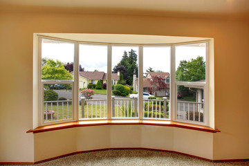 House interior. Window view