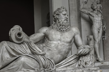 Sticker - Statue of Neptune at Capitoline, Rome, Italy