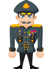 Cartoon Military General