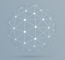 Wall Mural - network connections, global digital connections.