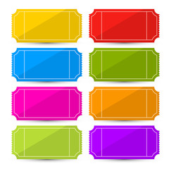 Poster - Colorful Vector Ticket Set Illustration