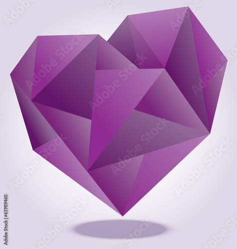 Board z aluminiowym obramowaniem Purpurowe serce poly