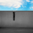 © TSUNG-LIN WU - Trying to climb over wall with blue sky background