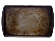 stained baking tray