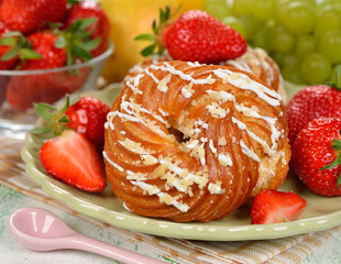 Poster - Eclairs with strawberry