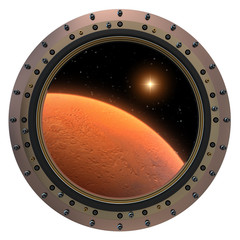 Wall Mural - mars spacecraft porthole.