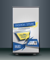 Canvas Print - fashion store roll up banner design.