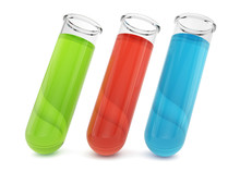 Test Tubes With Colorful Liquid