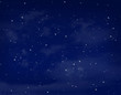 canvas print picture - Stars in a night blue sky