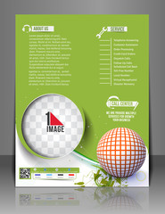 Sticker - customer support back flyer template