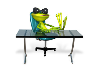 Sticker - Frog at the table