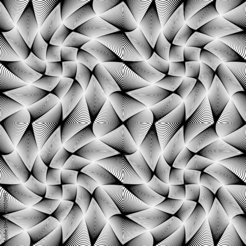 Board z aluminiowym obramowaniem Projekt bez szwu monochromatyczny ruch iluzji geometryczny wzór