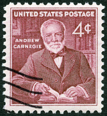 Wall Mural - USA - 1960: shows Andrew Carnegie (1835-1919), industrialist