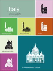 Wall Mural - Icons of Italy