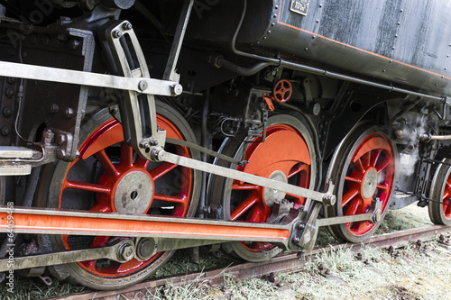 Plakat na zamówienie detail of steam locomotive, Czech Republic