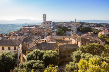 Canvas Print - old town of Perugia, Umbria, Italy