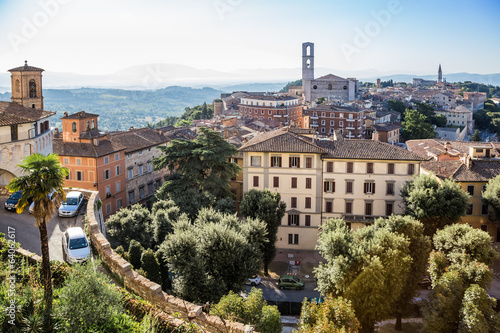 Board z aluminiowym obramowaniem Stare miasto Perugia, Umbria, Włochy